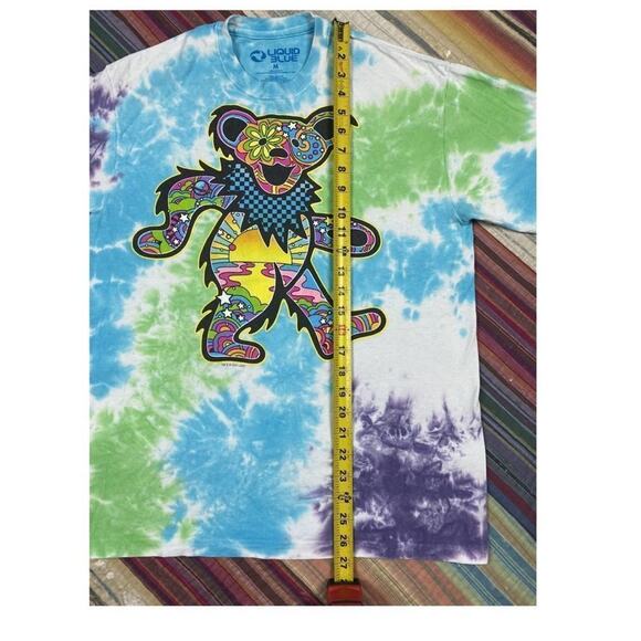 LIQUID BLUE Grateful Dead Bear Psychedelic Sunrise Tee Size M New w/o Tag - Picture 7 of 8